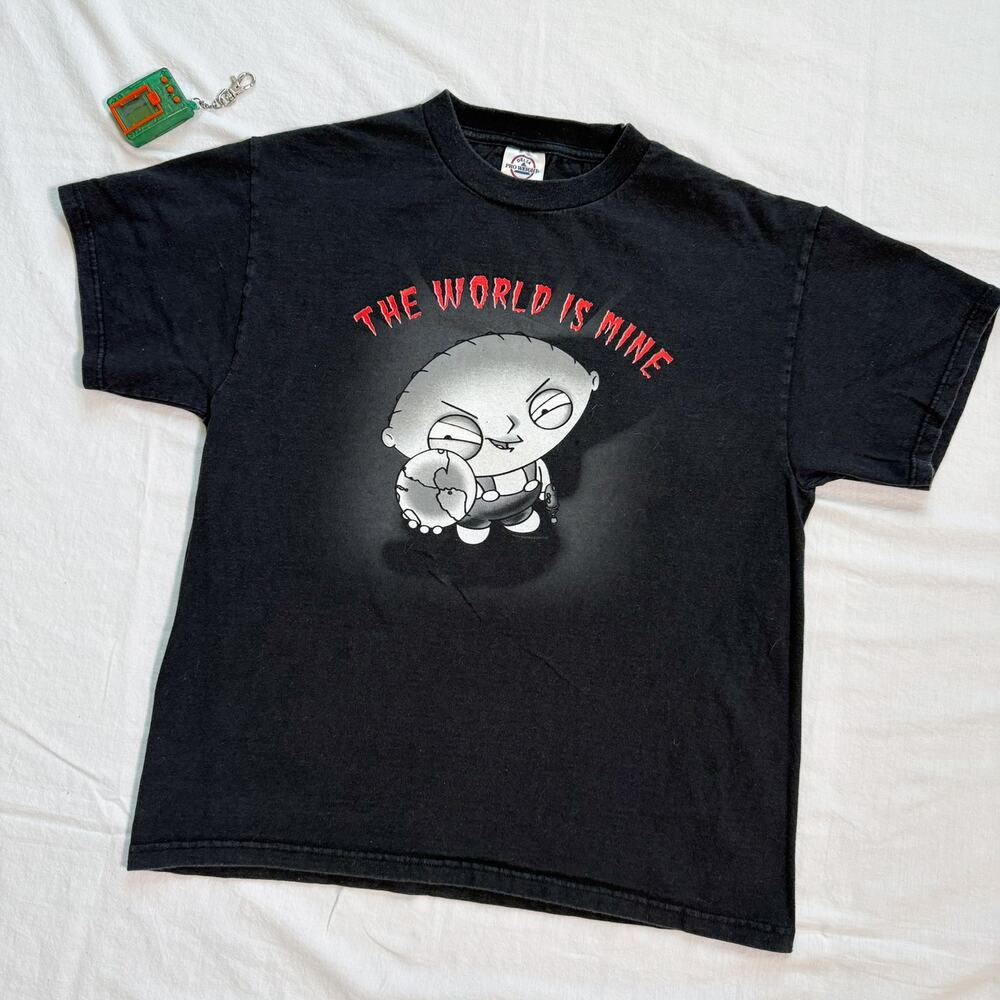 Vtg Y2K Family Guy Stewie Griffin Faded T-Shirt - M